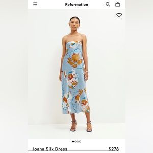 Reformation Joana Silk Dress